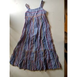Cat & Jack Girls Striped‎ Blue Maxi Dress Size S (6/6X) Summer Casual Cute